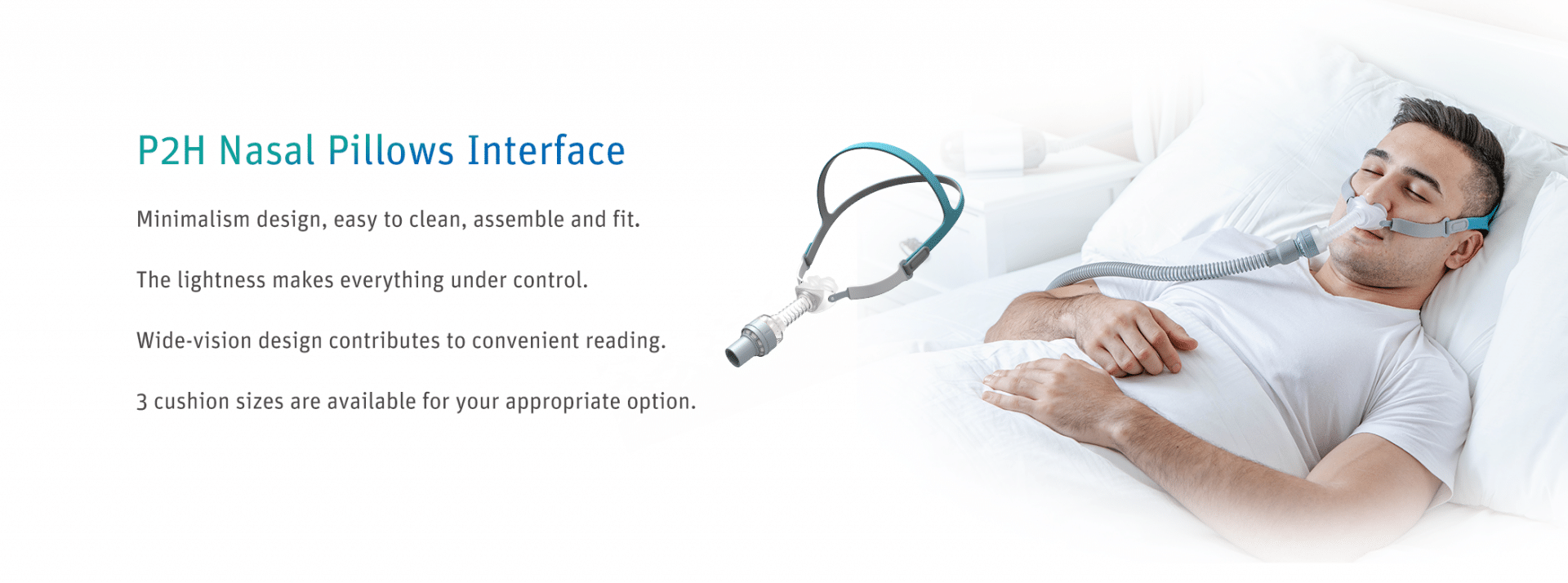 BMC P2H Nasal Pillow CPAP Mask - Waterless Humidification System